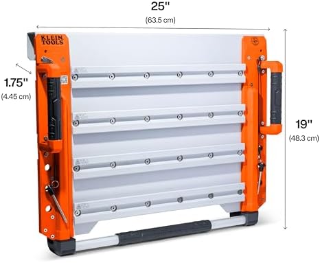 KLEIN TOOLS BC700WA LiftPro 24-Inch Wall Mount System, Heavy-Duty Modular Tool Organization with Four Interior and One Exterior Rail, 50-Pound Capacity Per Rail For Man Lift and Scissor Lift - Image 5