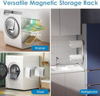 MFTEK Hanger Organizer Stacker, Magnetic Hanger Holder, Extendable Hangers Storage Rack for Washing Machine Closet Laundry Room Organization, Metal Stand Rack for Adult Kids Velvet Hangers (White) - Image 6