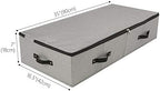 AMJ Large Sturdy Underbed Storage Box with Zip Lid, Rigid Sturdy Plastic Board inside, Handles on all sides, Dark Gray - Image 2
