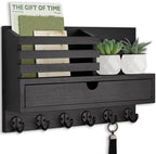 Key Holder Wall Mount, Mail Holder with Storage Drawer by Lucundm