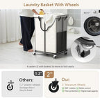 150L Large Laundry Basket with Wheels, Rolling Laundry Hamper - Image 3