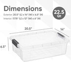 Superio 22.5 Quart Clear Plastic Storage Boxes with Lids, Stackable Organizer Containers, BPA-Free Storage Bins for Home, Office, School & Dorm, 10 Pack - Image 2