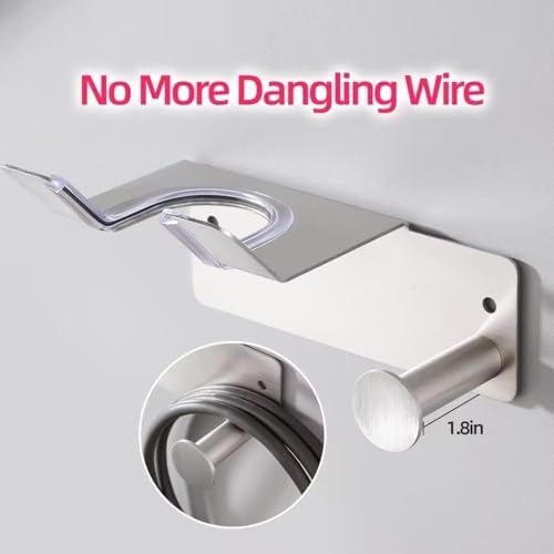 Hair Dryer Holder, Hair Dryer Holder Wall Mounted, Self Adhesive Blow Dryer Holder, Stainless Steel Dyson Hair Dryer Holder, Hairdryer Holder for Bathroom BANJEKT - Image 4