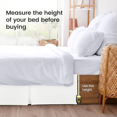 Utopia Bedding Queen Bed Skirt - 20 Pack - Soft Quadruple Pleated Ruffle - Easy Fit with 16 Inch Tailored Drop - Hotel & B&B Quality, Shrinkage and Fade Resistant (Queen, White) - Image 4