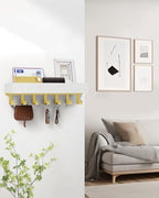 Key Holder Wall Mount Magnetic Adhesive - Key Hooks Rack with shelf - Image 5