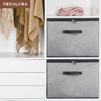 Shoe Organizer Box 2 Pack, Shoe Storage Organizer with Clear Cover, Adjustable Dividers Fits 16-32 Pairs, Fabric Shoe Organizer for Closet, Grey - Image 3