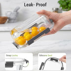 Dealusy 10 Sets 36 oz & 12 oz Glass Food Storage Containers with lids, Gray - Image 4