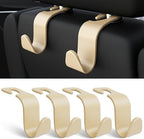 4-Pack Car Headrest Hooks Holds 55lbs Seat Storage Organizer for Bags by Amooca
