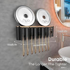 iHave Toothbrush Holders for Bathrooms Wall Mounted with Dispenser & 4 Cups - Image 6