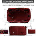 OMYSTYLE Purse Organizer Insert, Felt Tote Bag Organizer Insert with 5 Sizes, Handbag Dividers for Inside Purse, Compatible with Longchamp, Neverful, Speedy and More - Image 3