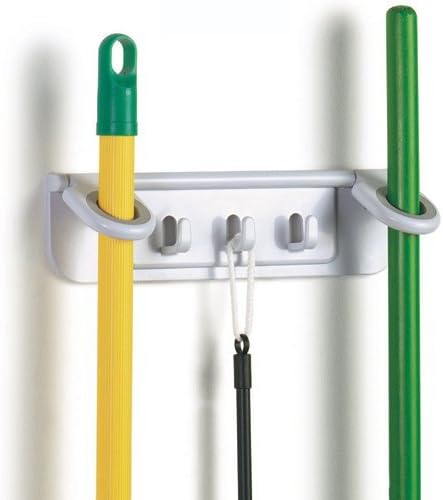 Spectrum Diversified Mop and Broom Holder and Organizer, White - Image 5