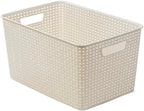BINO | Plastic Storage Baskets, 22 Liter - 3 Pack, Natural | THE WOVEN COLLECTION | Storage Basket for Shelves | Woven Storage Baskets for Organizing Bins | Pantry Shelf Organizer | Container Bin - Image 6