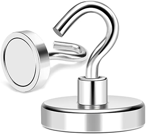 MIKEDE Magnetic Hooks, Cruise Essentials 170Lbs Strong Magnet Hook, Silver - Image 6
