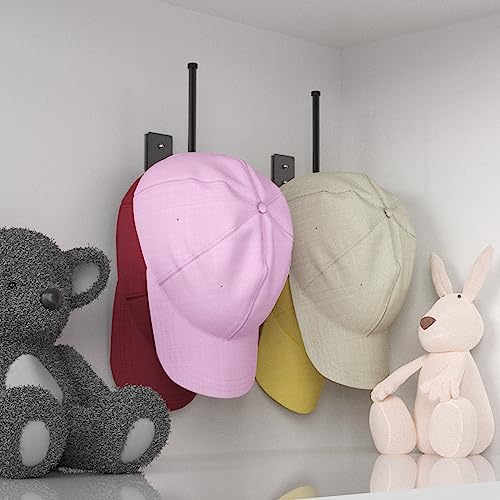 Durmmur Stainless Steel Hat Organizer, Hat Rack for Wall,Each Holds 15 Hats - Image 2