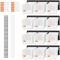 12pc Wall-Mounted Storage Organizer Set with Metal Rails White by LEADLOONG