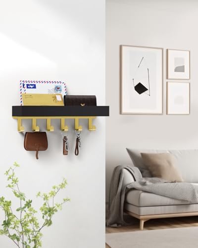 Key Holder Wall Mount Magnetic Adhesive - Key Hooks Rack with shelf - Image 3