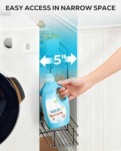 Nieifi Magnetic Shelves for Washing Machine, Magnetic Laundry Organizer - Image 2