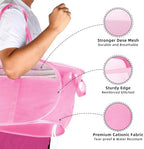 100L Collapsible Laundry Baskets, Tear Proof Pop Up Laundry Hamper with Dual Handles, Large Foldable Laundry Basket, Easy to Carry Laundry Hamper for Home, Laundry Room, Bedroom, Dorm, Travel Pink - Image 5