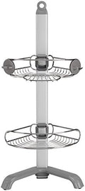 simplehuman Corner Shower Caddy, Stainless Steel and Anodized Aluminum by Unknown
