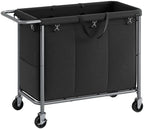 SONGMICS Laundry Basket with Wheels, 3-Section, 52.7 Gallons (199.5 L) by Unknown
