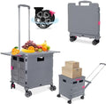 FELICON SELORSS Folding Utility Cart Portable Rolling Crate Handcart-Gray by FELICON