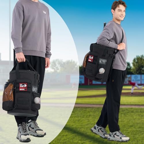 Baseball Bucket Bag 6 Gallon Multi Pockets Softball Coaching Equipment Bag - Image 6