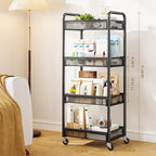 YASONIC 4 Tier Rolling Cart – Rolling Storage Cart with Wheels - Image 5