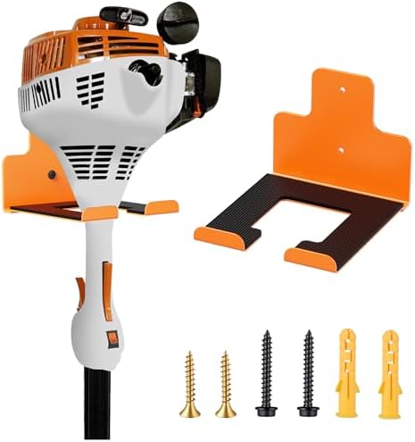 Wall-Mounted Weed Wacker Hanger, Garage Tool Organizer, 1 Pack Orange by Unknown