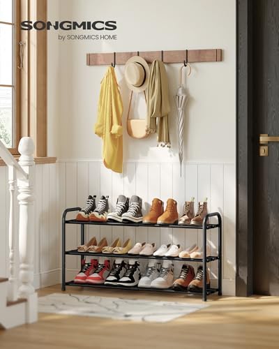 SONGMICS Expandable Shoe Rack, 3-Tier Shoe Organizer, Holds 6-12 Pairs - Image 2