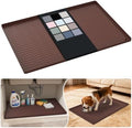 URMONA Waterproof Silicone Under Sink Mat 28'' x 19'' Shelf Liner for Kitchen and Bathroom, Cabinet and Counter Protector, Storage and Organizers, Litter Mat, Pet Cat Puppy Essentials(Brown) by URMONA
