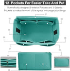 OMYSTYLE Purse Organizer Insert, Felt Tote Bag Organizer Insert with 5 Sizes, Handbag Dividers for Inside Purse, Compatible with Longchamp, Neverful, Speedy and More - Image 2
