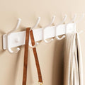 GWAAZXGZ White Coat Rack Wall Mounts - 15 Inch Metal 6-Hook Rack(1 Pack) by GWAAZXGZ