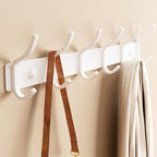 GWAAZXGZ White Coat Rack Wall Mounts - 15 Inch Metal 6-Hook Rack(1 Pack) by GWAAZXGZ