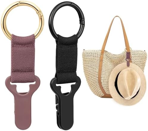 Niveaya Hat Clip for Travel on Bag, Strong Clip Secure Hold, 2 Pack by Niveaya