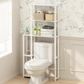 Furinno Turn-N-Tube Over The Toilet Storage, 5-Shelf Over The Toilet Organizer, Freestanding Space Saver Bathroom Shelf, for Bathroom Organizers and Storage, Plain White by Furinno-FitsYourSpaceFitsYourBudget