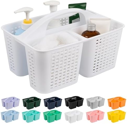 Tiawudi Portable Shower Caddy, Caddy Organizer with Handle, Plastic Shower Basket Hold Soap, Shampoo, Hair Supplies and Beauty Products, Cleaning Supplies Organizer for Home, Dorm, Shelf and Cabinet by Tiawudi