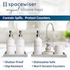 Spacewiser Countertop & Vanity Silicone Tray – 2 PC (11.7" & 7.7") Set - Image 2
