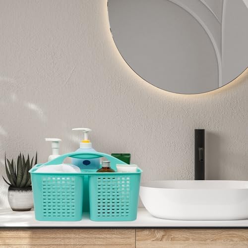 Tiawudi Portable Shower Caddy, Caddy Organizer with Handle, Plastic Shower Basket Hold Soap, Shampoo, Hair Supplies and Beauty Products, Cleaning Supplies Organizer for Home, Dorm, Shelf and Cabinet - Image 7