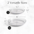 NOSTALGIQ Set Lazy Susan - Lazy Susan Organizer 2-Pack - Rotating Cabinet & Spice Rack, Clear - Image 2