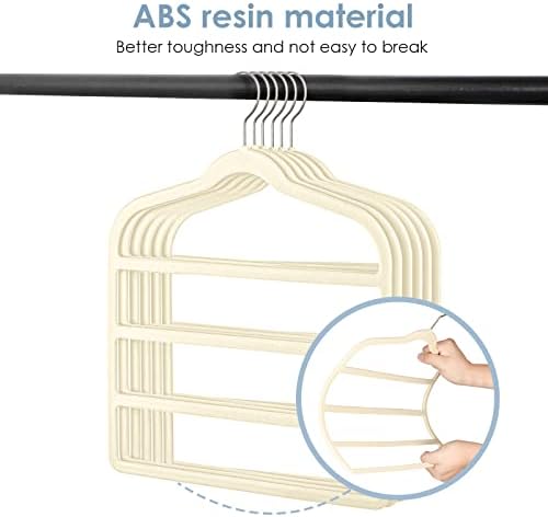 Velvet Hangers Space Saving Non Slip Pant Velvet Hangers Multi Layer Hanger - Image 3