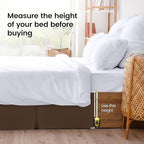 Full Bed Skirt, Hides Under-Bed Storage 16 Inch Drop, Pleated, White - Image 4