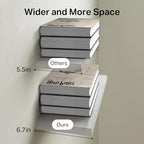 BAYKA White Floating Shelves 22.5in, Set of 2, Wall Mounted for Wall Decor - Image 6