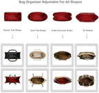 ZTUJO Purse Organizer Insert For Handbag & Tote Shaper,Tote Bag Organizer Insert For Speedy Neverful, 6 Sizes(Small, Silky Red) - Image 5