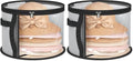 AOODA Oversized Clear Hat Storage Bag, Holds up to 7 Caps Cowboy Hat Organizer for Closet, Wide Brims Hat Case with Carrying Handles (Grey) (Pack of 2) by AOODA
