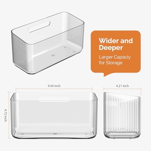 Cruet stands, 2 Pack Cabinet Door Organizers Plastic Wrap Holders for Kitchen Organizers, No drilling Wall Door Mount Kitchen Wrap Rack for Foil Wrap, Cling Wrap, and Food Bags, Clear - Image 5