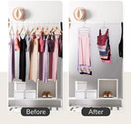 ZEDODIER Tank Top Hanger, Bra Organizer for Closet, Space Saving | 16 Hooks Total, Sturdy Metal, 360° Rotating, Foldable Design, Hanging Closet Organizers and Storage for Apartments and Dorms - Image 2