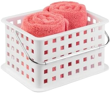 iDesign Portable Shower Caddy Basket with Handle, White by iDesign