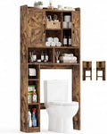 Farmhouse Over The Toilet Storage Cabinet with Barn Door, Reversible Side by Besiost