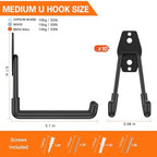 HUPBIPY Garage Hooks Heavy Duty 10 Pack, Wall Mount Ladder Hooks - Image 2