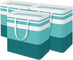 BlissTotes 3-Pack Laundry Basket, Collapsible Laundry Hamper, Green, 100L by BlissTotes
